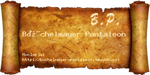 Büchelmayer Pantaleon névjegykártya